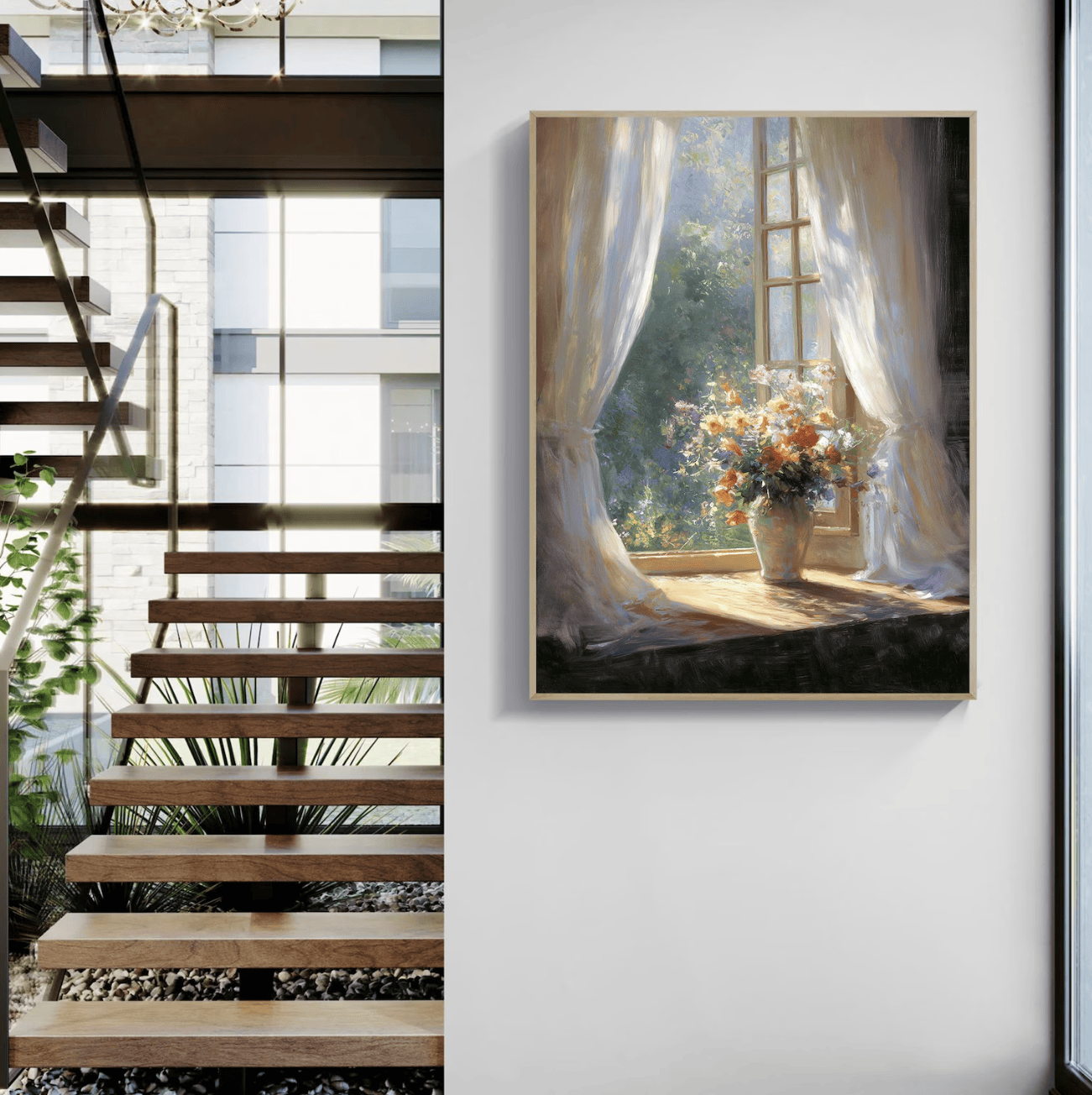 Window Floral Bouquet Canvas P – обзор и цена Kitchen Decor Lighting