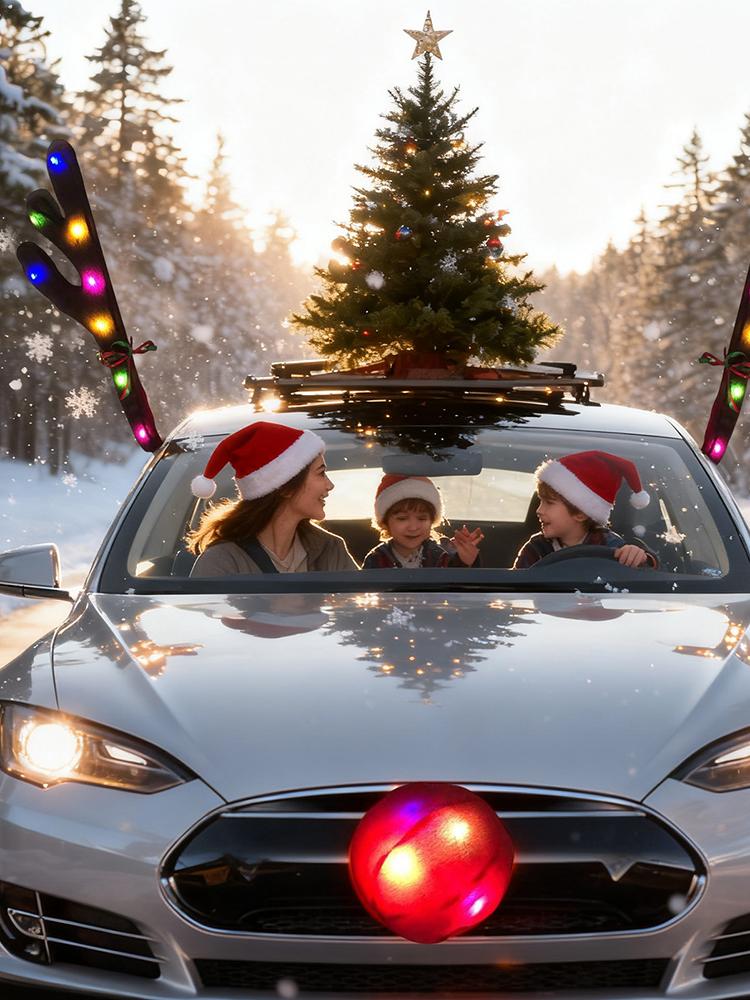 Car Reindeer Antlers with Nose – обзор и цена Up Lighting Decor