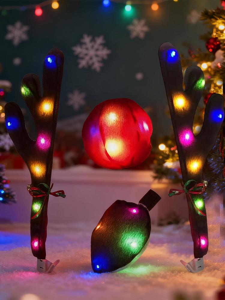 Car Reindeer Antlers with Nose – обзор и цена Up Lighting Decor